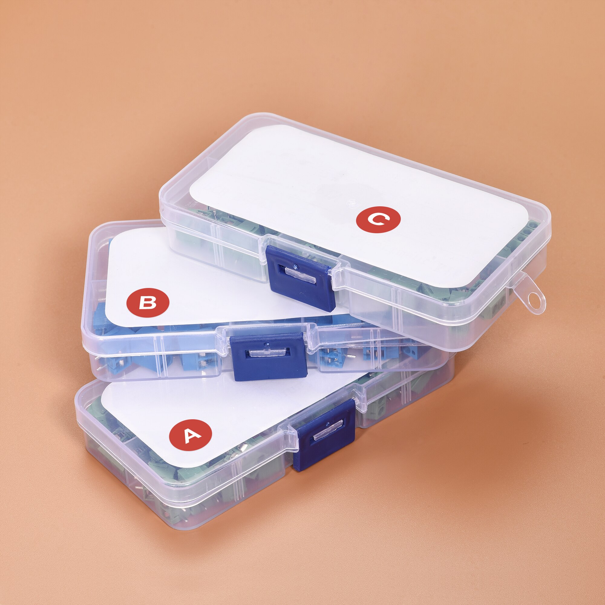 Uxcell Round Letter Stickers, 20mm Dia Letter B Self Adhesive PVC Label Red 500 Pcs