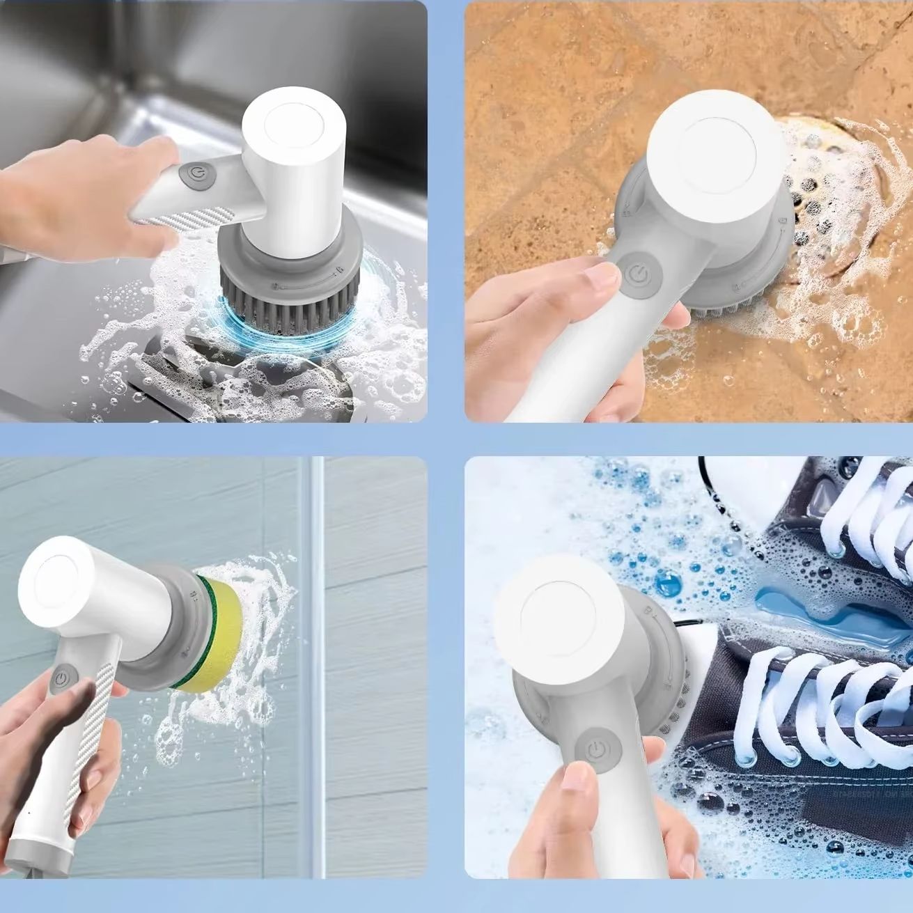 Cepillo de limpieza eléctrico inalámbrico para el hogar, cepillo para lavar platos de cocina, azulejo de bañera, cepillo de limpieza , ahorro de trabajo
