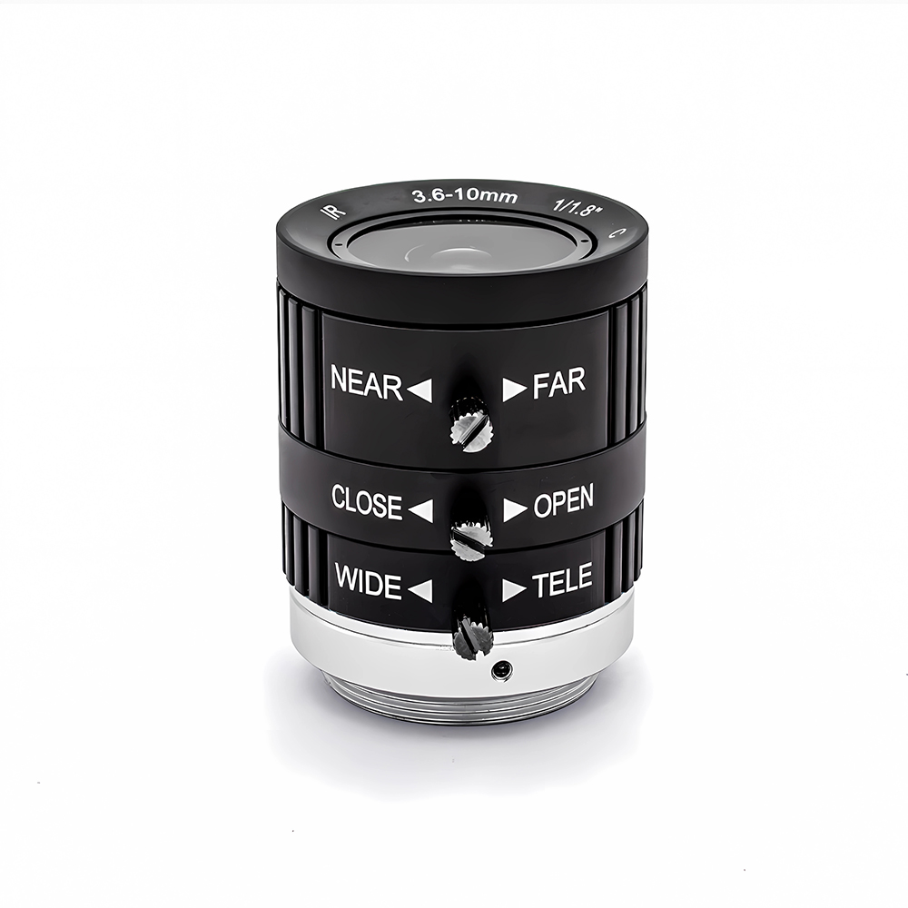 WGWK 4K 12MP CS Mount CCTV Lens 1/1.8" Format Manual Iris 5-50mm Industrial Zoom Lens For Machine Vision Surveillance IP Camera: Dark Grey