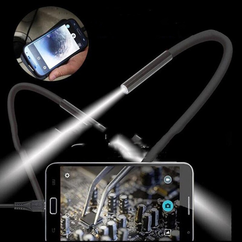 Flexible Endoscope Endoscope Camera Universal Multifunctional IP67 Waterproof 1M Android Mini 7MM Endoscope Borescope
