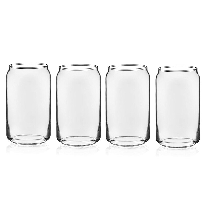 Classic Can Glass, 4-Piece Set Of Cola Glass, Tran... – Grandado