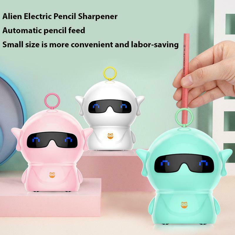 UK Electric Automatic Pencil Sharpener Art Sketch Battery/USB Operated School Stationery Cute Sharpener