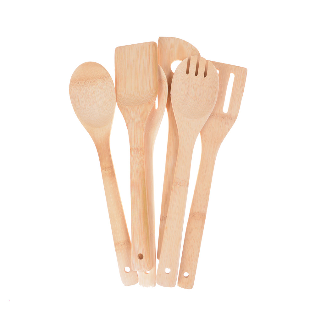 1pc Bamboo Utensil Kitchen Wooden Cooking Tools Bamboo Wood Kitchen Spoon Spatula Mixing Healthy