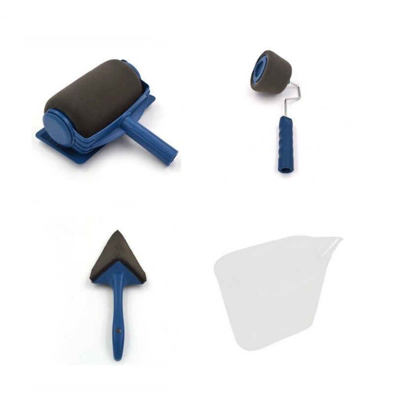5Pcs Muur Versieren Schilderen Roller Borstel Set Borstel Kit Multifunctionele Huis Verf Rollers Gereedschap: Default Title