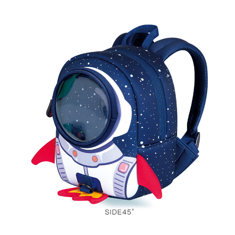 Mochila para niños Anti-Pérdida 3D Cohete De Dibujos Animados, bolsas escolares para niños y niñas, bolsa de neopreno para niños pequeños, bolsa de guardería, cápsula espacial