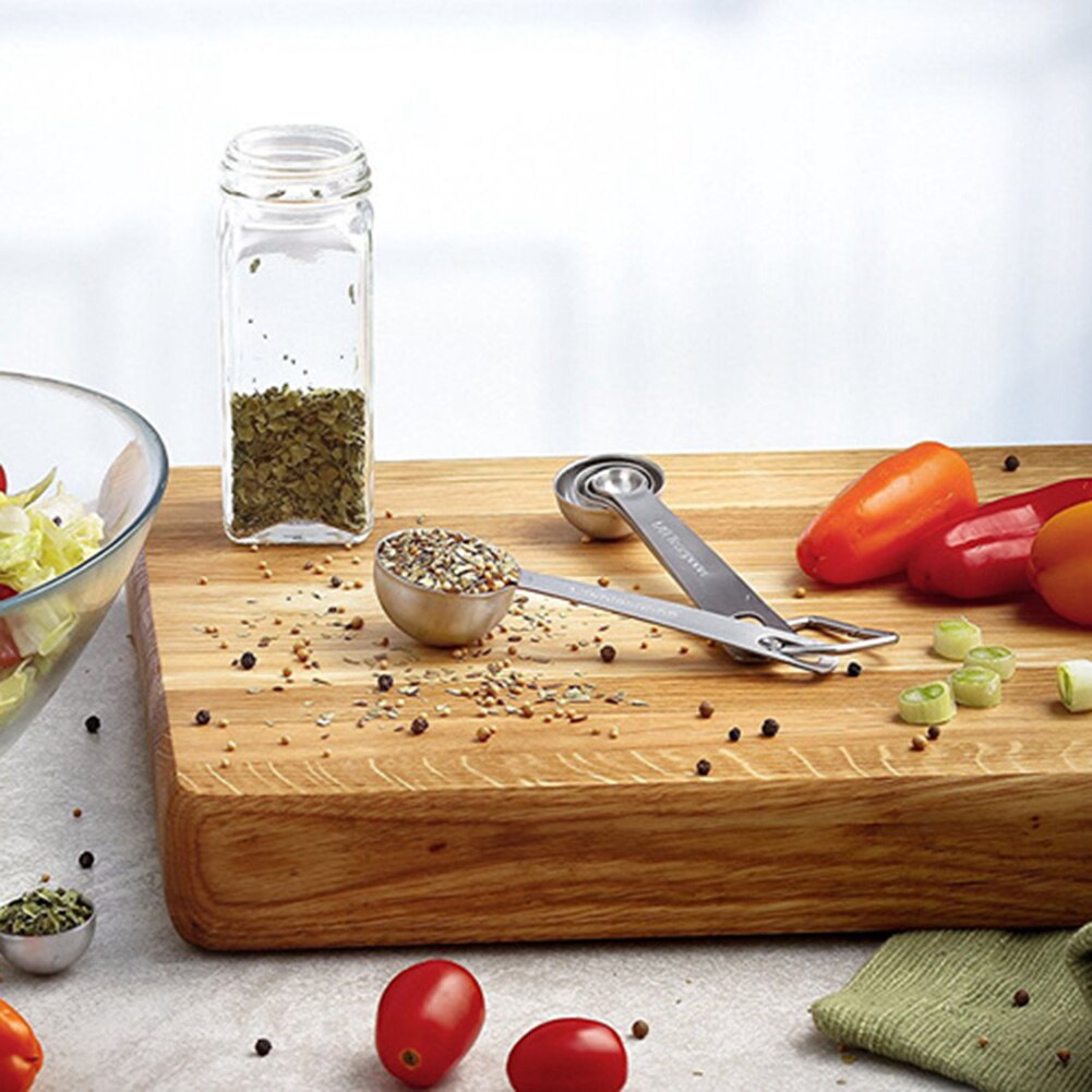 9pcs Measuring Spoons Stainless Steel Ingredients Seasoning Scoop Kitchen Sugar Cake Baking Measuring Tools Cooking Accessories