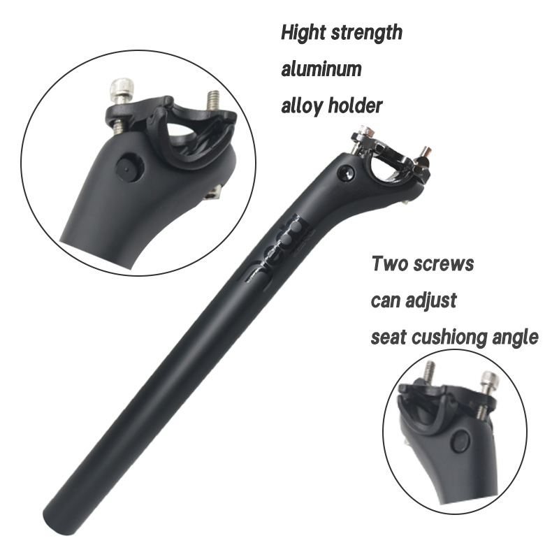 Tija de sillín de carbono Deda, tija de sillín trasera de bicicleta de montaña negra, piezas de cuadro de bicicleta de 20mm, 27,2/30,8/31,6mm