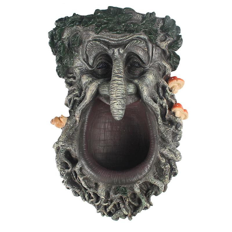 Resin tree garden outdoor garden hanging figurines tree outdoor face statue sculpture tree garden decoration ornaments