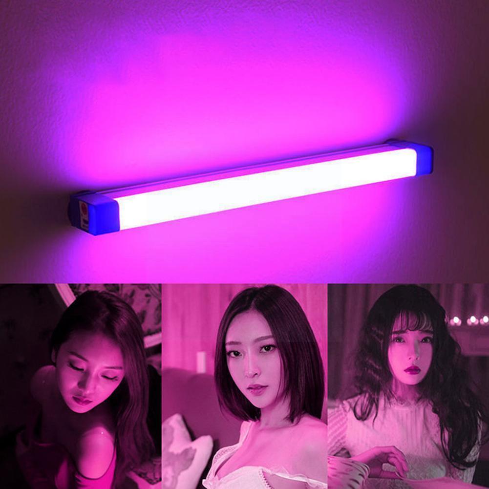 Rgb Light Stick Wand with Tripod Stand Colorful Led Light Photography Flash Light Party Fill Lamp Bar Video Handheld Speedl T0D1