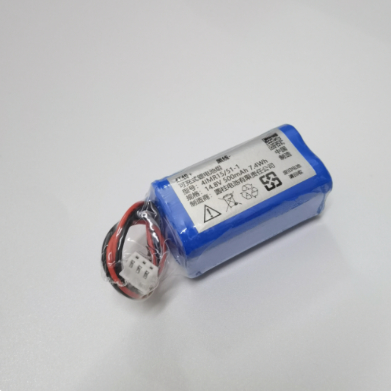 Rechargeable Lithium Battery Pack 14.8v 500mAh 7.4Wh 4IMR15 51-1 3-wire Plug