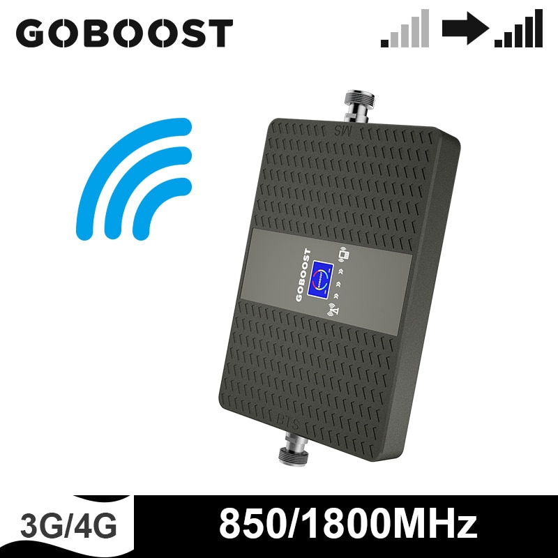 GOBOOST 850 1800 MHz amplificador de señal de banda Dual 3g 4g repetidor celular amplificador señal de red Banda 3 banda 5