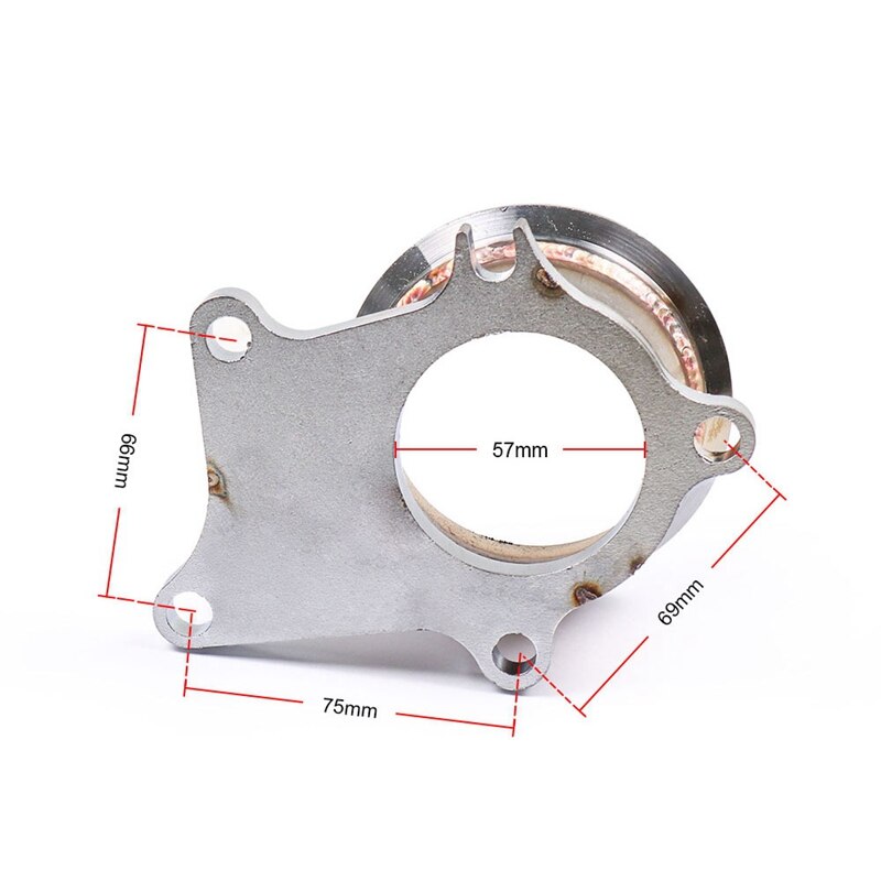 Turbo Adaptor Stainless Steel Adapter For T3/T4 Turbo 5 Bolt To 3 Inch V-Band Flange Turbo Adaptor Flange