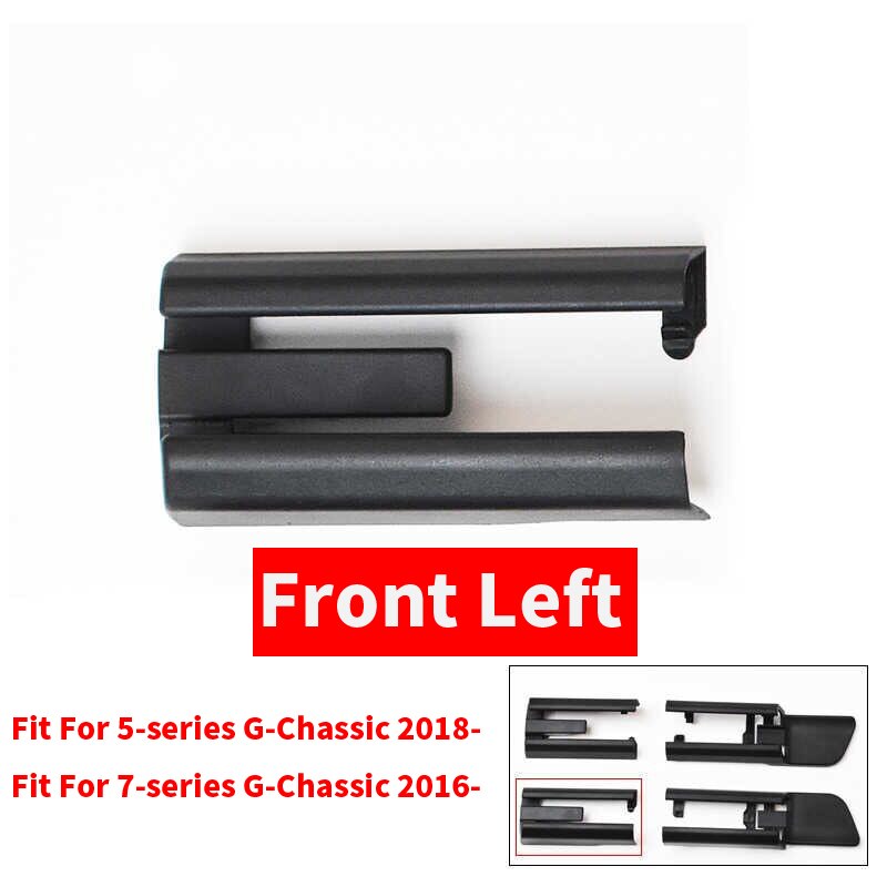 Cubierta de riel de asiento de coche ABS negro, capó de pista deslizante, parte delantera, izquierda, derecha para BMW, nueva serie 5/7, G30 G38 G11 G12: Front Left