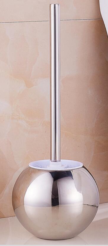European Toilet Brush SetStainless Steel Round Base Color Toilet Brush, Bathroom Toilet Clean Brush Toilet Brush Set: SMT337-247-SL