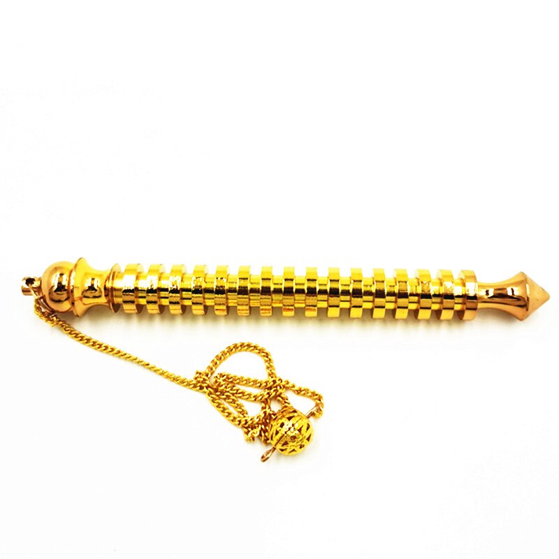 Metalen Charm Pendulum Voor Wichelroedelopen Waarzeggerij Reiki Healing Spirituele Wicca Vrouwen Mannen Amulet Schroef Vorm Pendule Radiestesia: gold