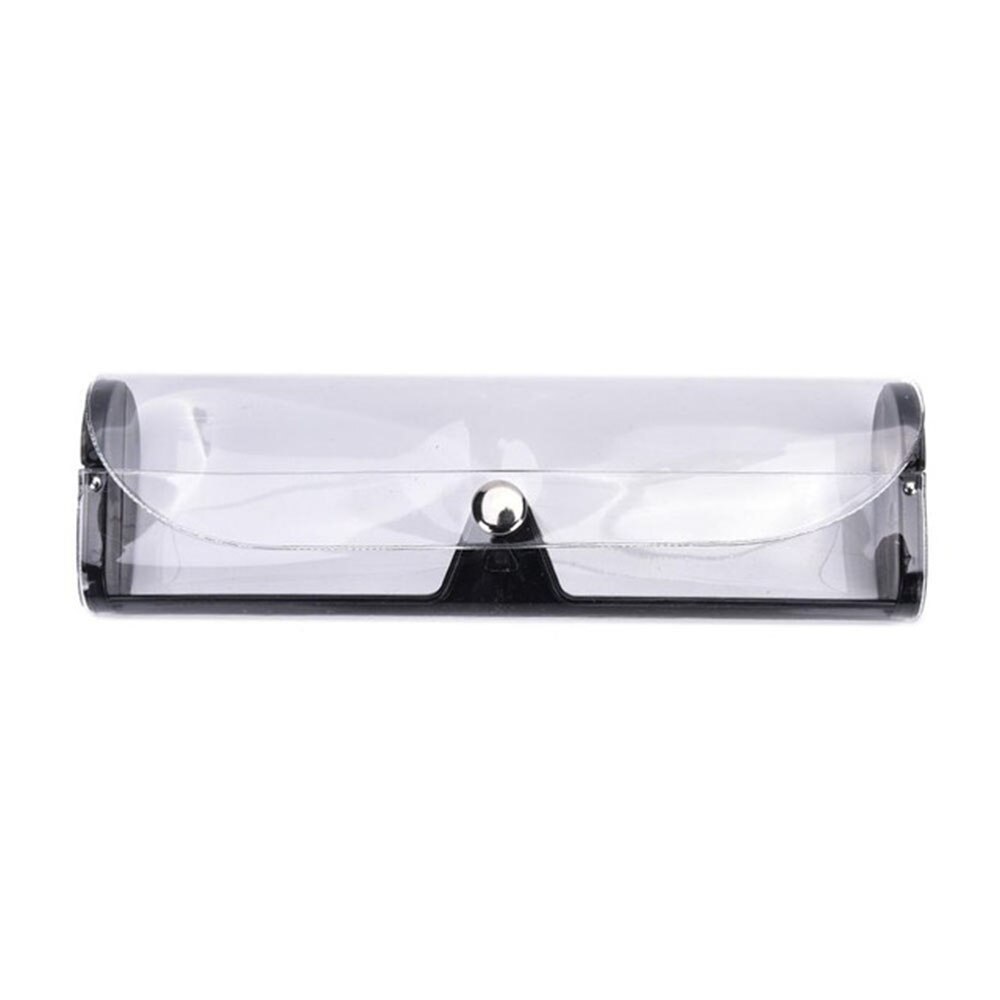 1 Pcs Protable Eyewear Boxes Kawaii PVC Glasses Box Cute Girl's Transparent Glasses Case Eyewear Accessoires: black / 15x4.5x2.2