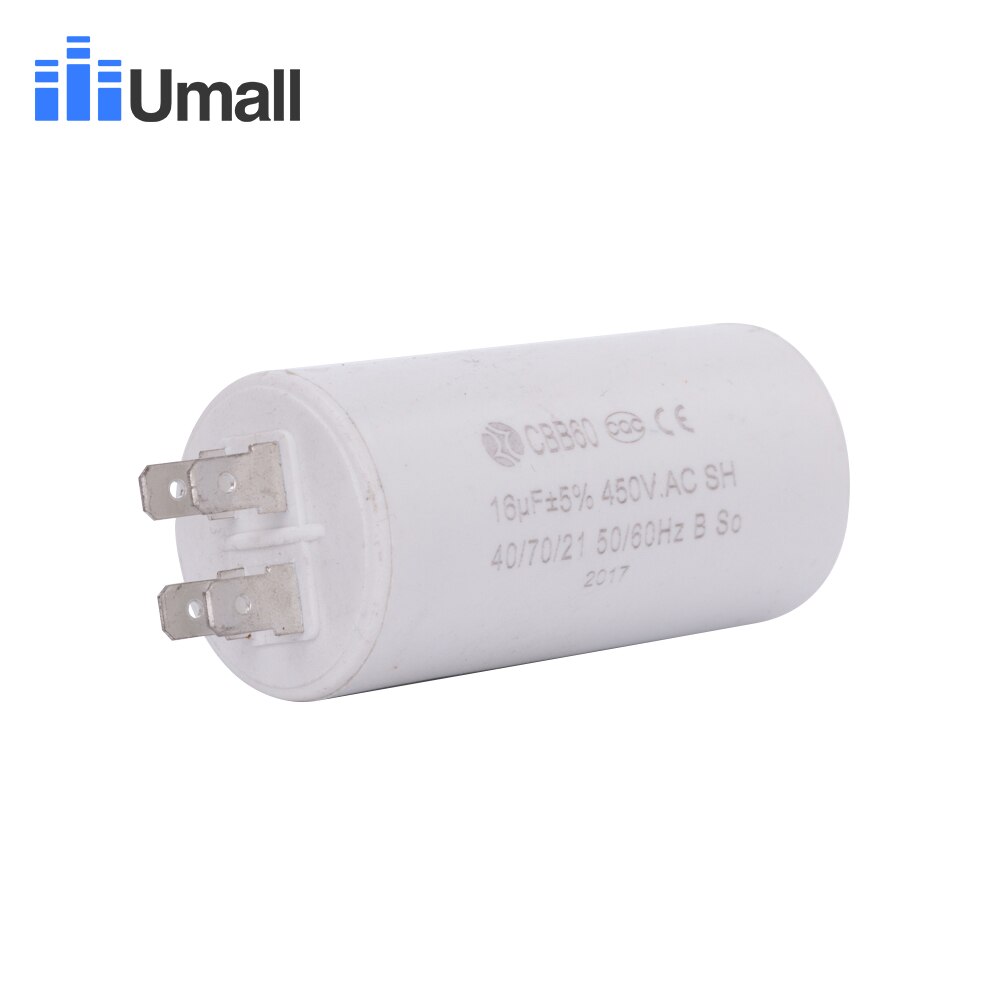 CBB60 450V 16uF running motor start capacitor for electric washing machine air conditioners four 4 pins