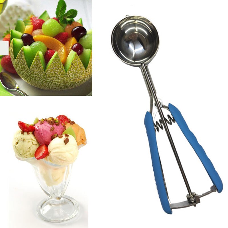 Cookie Spoon Ice Cream Scoop Stainless Steel Dough Baking Sorbet DIY Maker With Trigger Convenience Tool