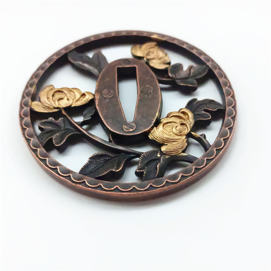 A Set Kirsite Sword Handle/Hand-Guard For Katana/Wakizashi/Tanto Nice Metal Fittings Tsuba+Menuki+Fuchi+Kashira+Habaki+Seppa