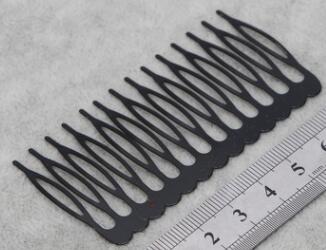 10 sztuk metalowe złote zęby spinki do włosów grzebienie puste szpilki spinki do włosów z otworami dla DIY do włosów łuki komponenty do wyrobu biżuterii akcesoria: Black 14
