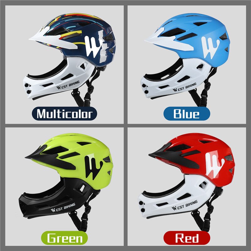 Vest cykling hjelm fuld ansigtsbeskyttelse bjerg mtb vej cykel hjelm aftagelig børn sport sikkerhed cykel hjelm