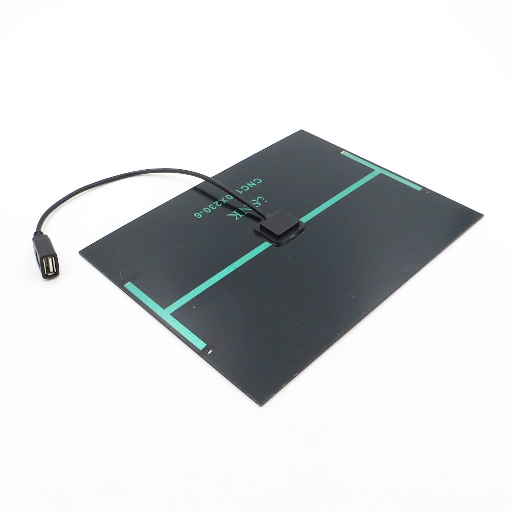 Solar Cell 6V 6W Polycrystalline Solar Panel Charger DIY Solar Charge Battery 30cm cable 5V USB output 6VDC