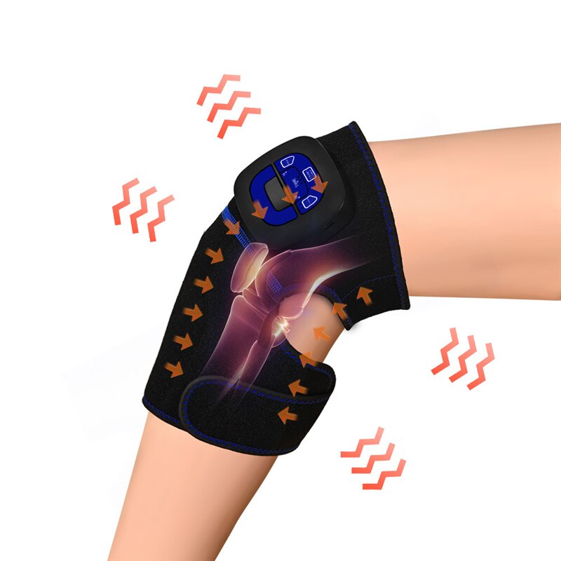 Electric Heating Knee Massager Far Infrared Joint Physiotherapy Elbow Knee Pad Vibration Massage Pain Relief Health Care