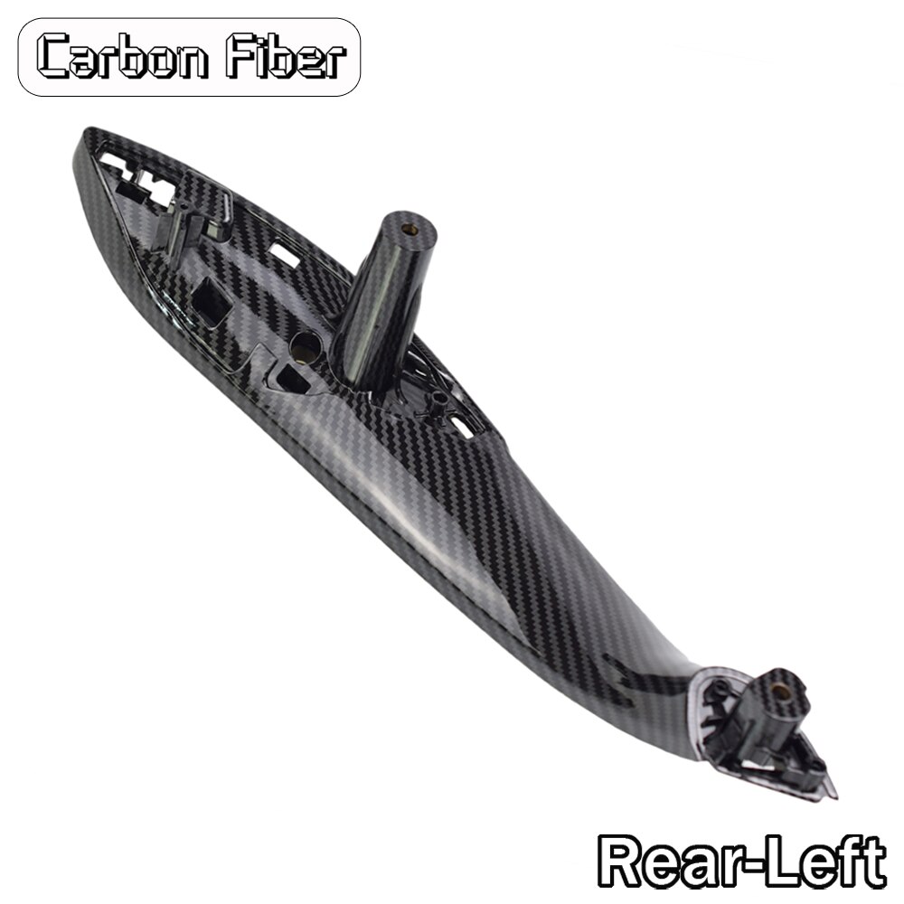 Wewnętrzny uchwyt klamki samochodu osłona wykończeniowa robić naciągania dla BMW F30 F31 F32 F33 F34 F35 F36 F80 lewego prawego wewnętrzny płyta czarny beżowy z włókna węglowego: CarbonF-tylny-lewo