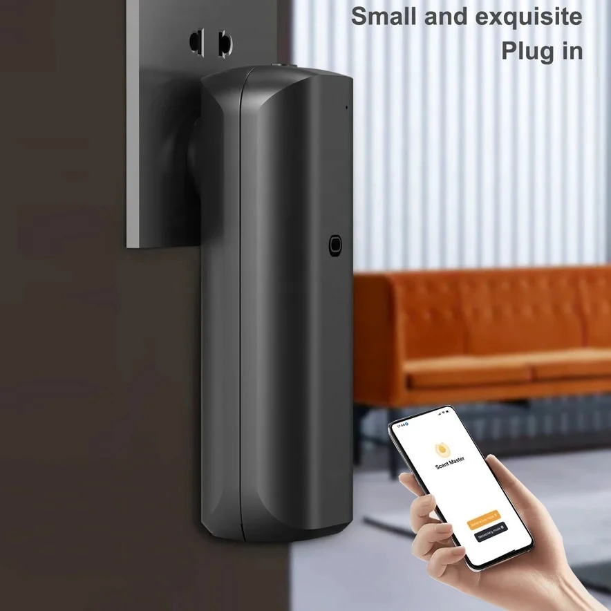 Intelligenter wasserloser Diffusor für ätherische Öle, 300 m3, Duftluftmaschine, tragbarer Duftdiffusor, Stecker-in-Zauberstab für großes Zimmer, Heimbüro