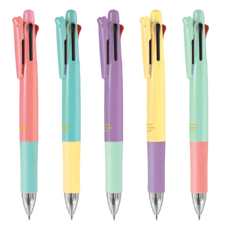 1 st japansk zebra multifunktionell kulspetspenna  b4 sa 1 mjuk tvåfärgad begränsad 0.7+  mekanisk penna 0.5 fem i en student