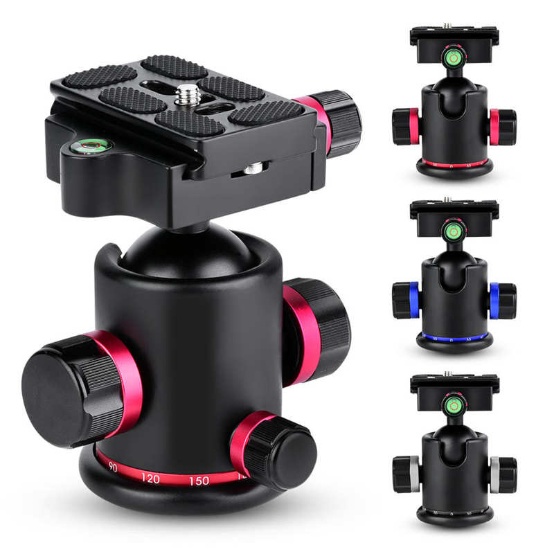 Mefury – tête de boule pivotante panoramique pour trépied, avec 3 adaptateurs de vis de 1/4 &quot;à 3/8&quot;