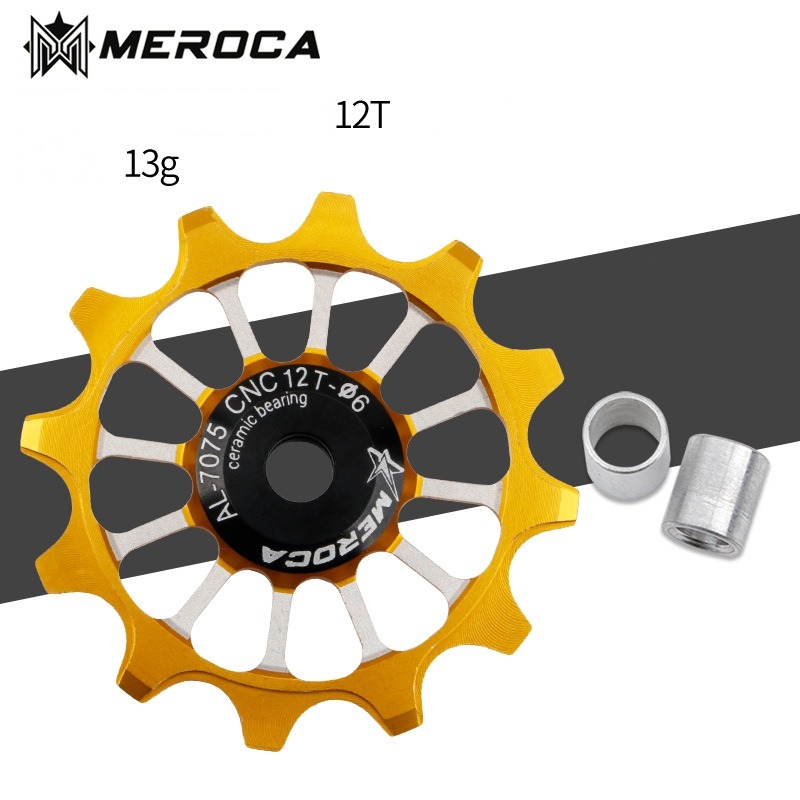 MEROCA 12T MTB Rennrad Schaltwerk Keramik Lagerbier Rolle Breit Schmal Zahn Fahrrad führen Rad Für Shimano Sram: Lila