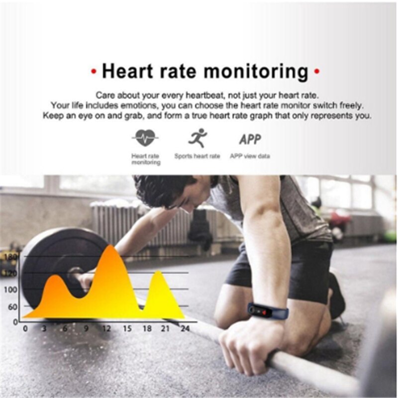 M3 pro smart band vandtæt fitness tracker trin tæller opkald besked påmindelse armbånd urbånd til mænd kvinder børn