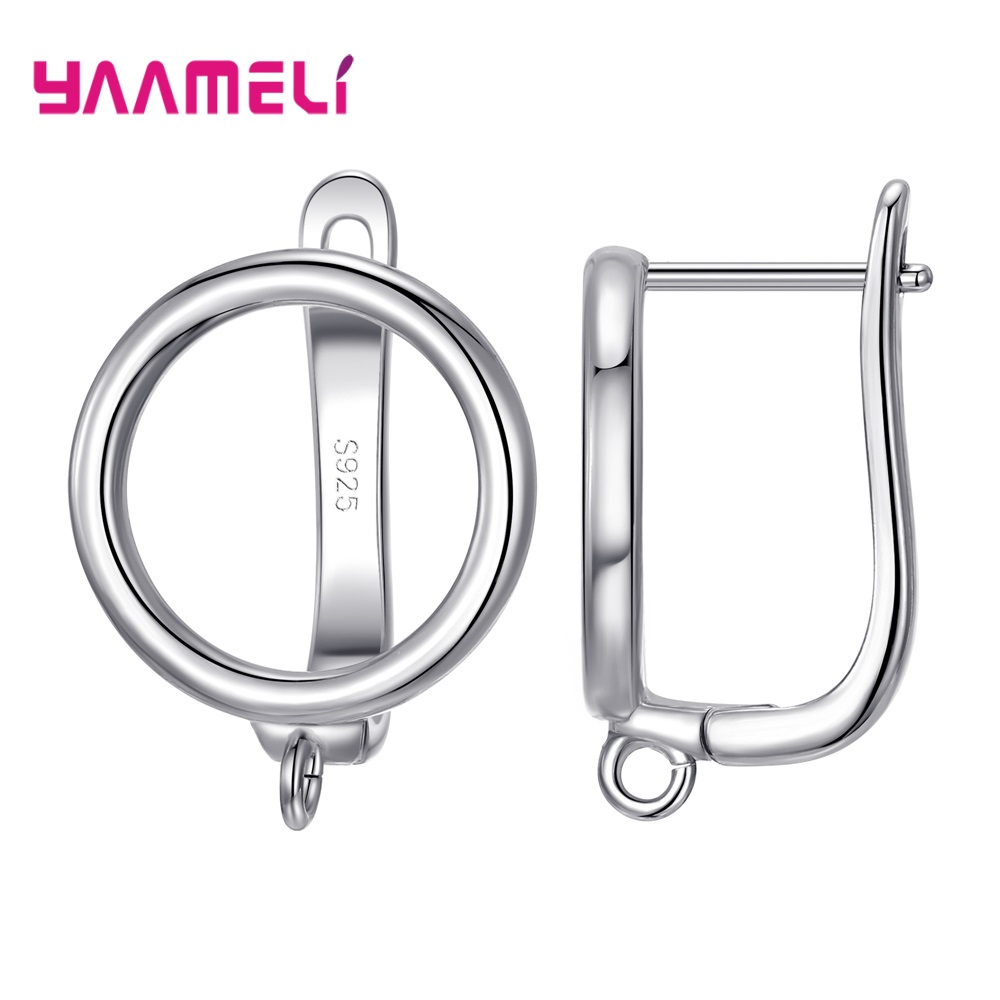 S925 plata esterlina hallazgos pendientes Leverback Earwire accesorios componentes accesorios suministros hechos a mano: Verde