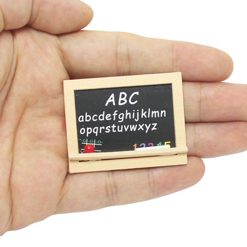 Hout Houten Schoolbord Abc Klaslokaal School Meubels Onderwijs Modellen Beeldjes Voor 1/6 1/12 Dollhouse Kids Kinderen Speelgoed: 4XL / Licht Geel