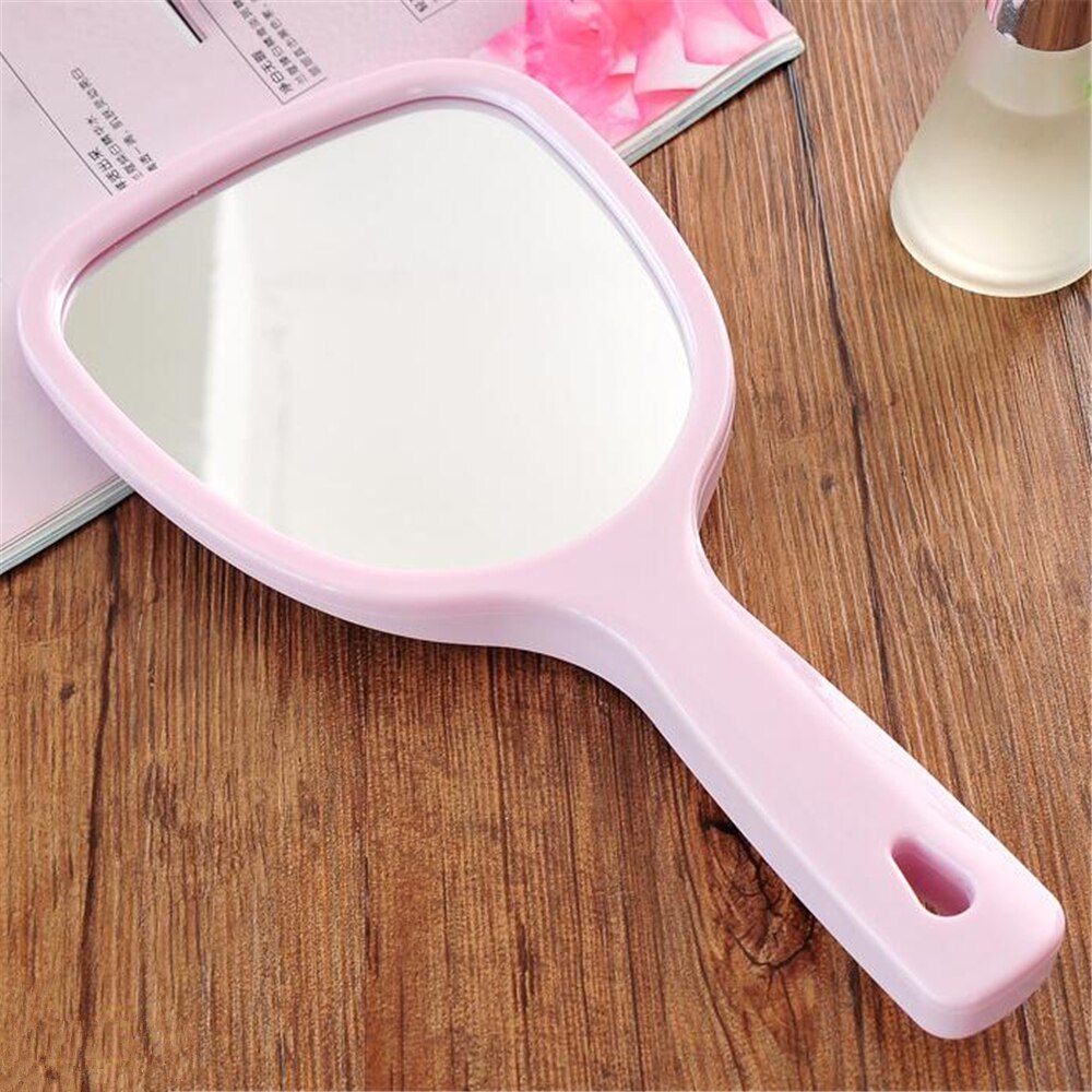 Handheld Makeup Mirror Hand Mirror Vanity Mirror SPA Salon Makeup Vanity with Handle Magnifying Mirror Compact Mirrors for Women: Pink