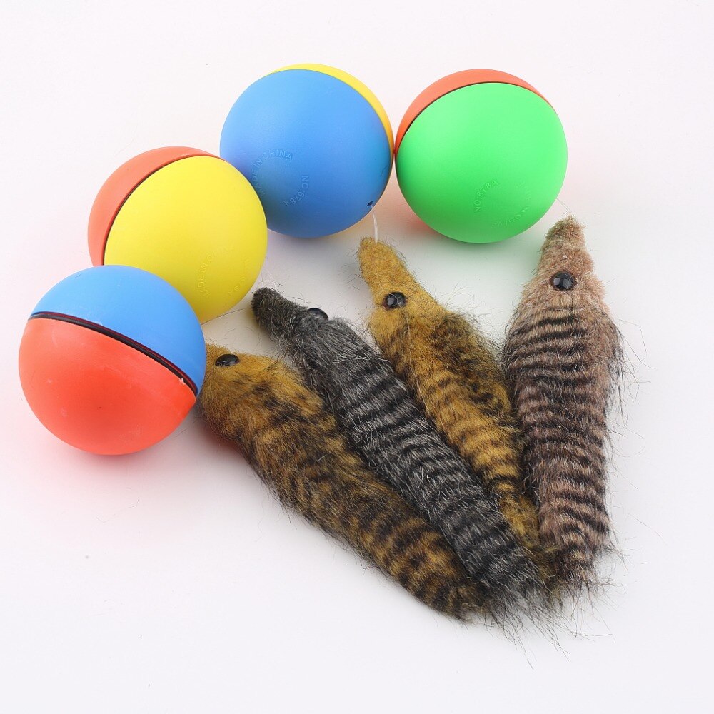 Dog Cat Weasel Motorized Funny Rolling Ball Pet Kids Chaser Jumping Fun Moving Toy