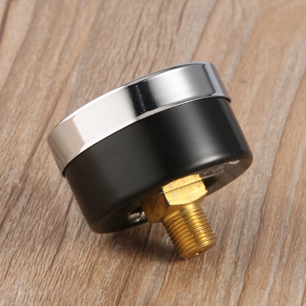 1/8" NPT Threads Mini Pressure Gauge Air Compressor Hydraulic Gauge Manometer Pressure Tester 0-60PSI Back Mount 1.5" Dial Plate