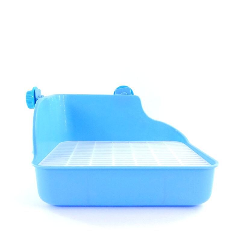 Hamster kjæledyr katt kanin hjørne toalett søppelbrett rent innendørs dyresøppel treningsbrett for chinchilla hollandsk gris katt potte urinal: Type 1- blå