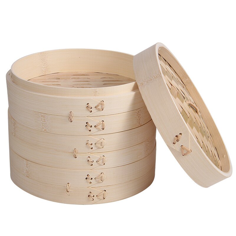 Kitchen Bamboo Steamer Fish Rice Vegetable Snack Basket Set Cooking Tools Handmade Bamboo Steamer To Send Steamer Cloth