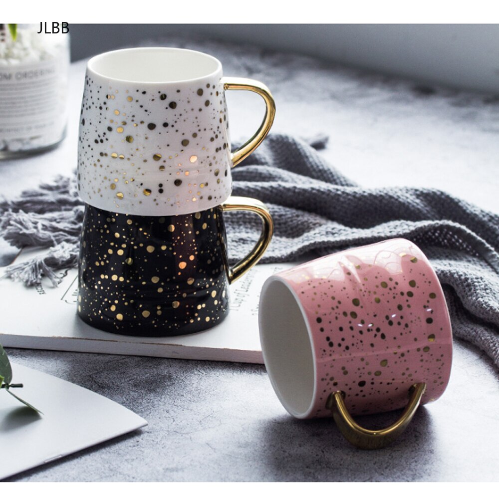 Ceramic Coffee Mug Milk Cup Drinkware Starry Sky Pattern Teacup Simple and Mugs luxury cup Christmas