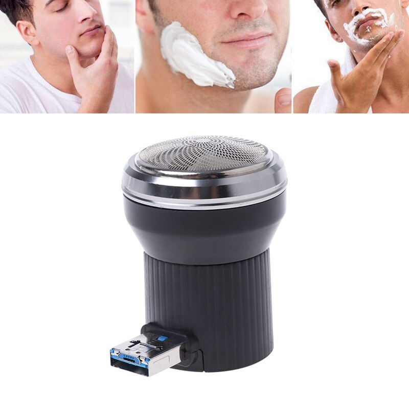 Sanq elektrisk barbermaskine mini bærbar usb-strømstik skægtrimmer barbermaskine