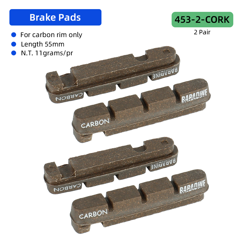 Road Brake Pads Cartridge type for V-Brake Cantilever Low Wear Tear Carbon Rim Stopper BMX Road Bike Brake Shoes Inserts: Brown