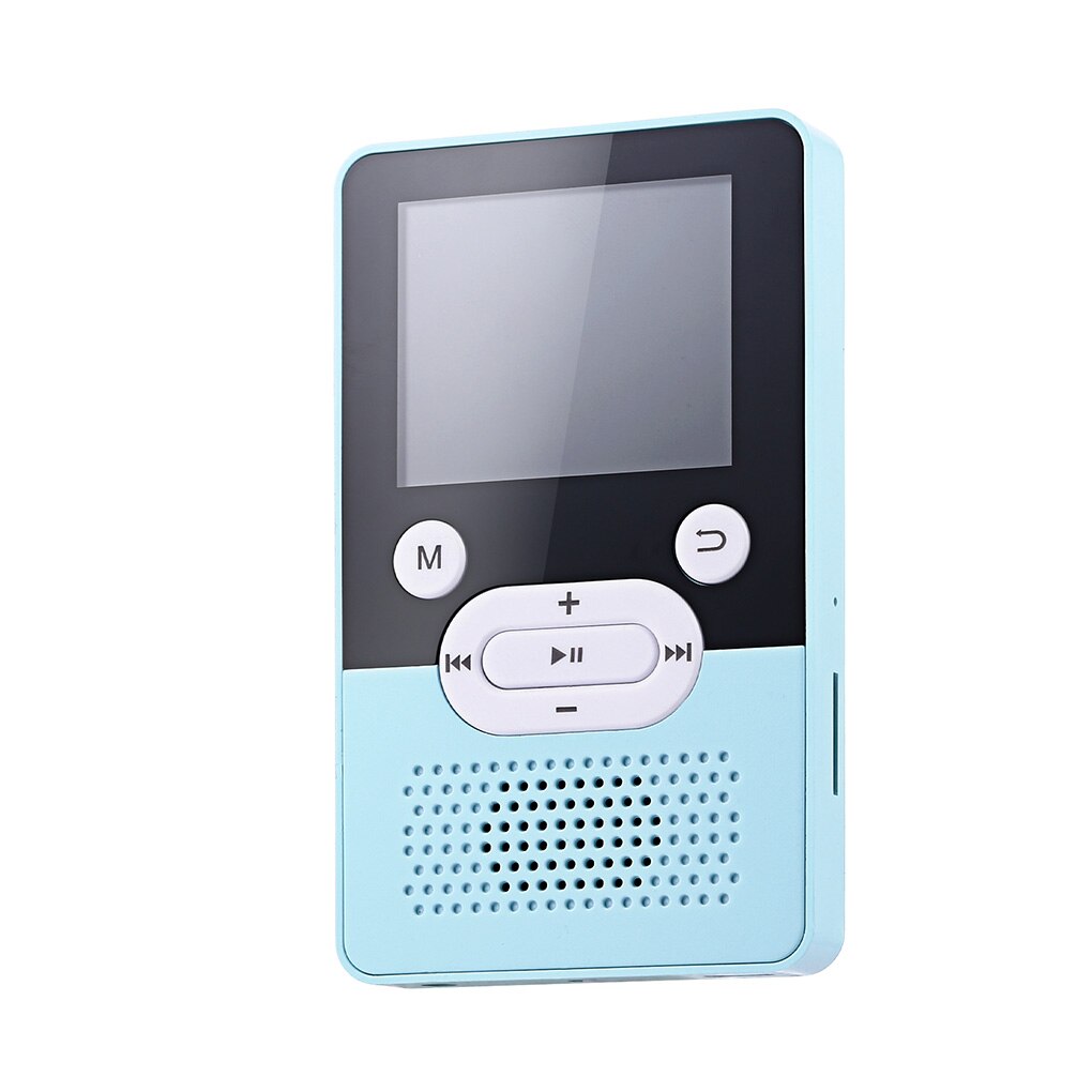 MP3 Player 3.5mm TF Card Bluetooth-compatible Rechargeable MP4 JPG JPEG BMP GIF Radio E-book Sport Music Blue 8G: blue 16G