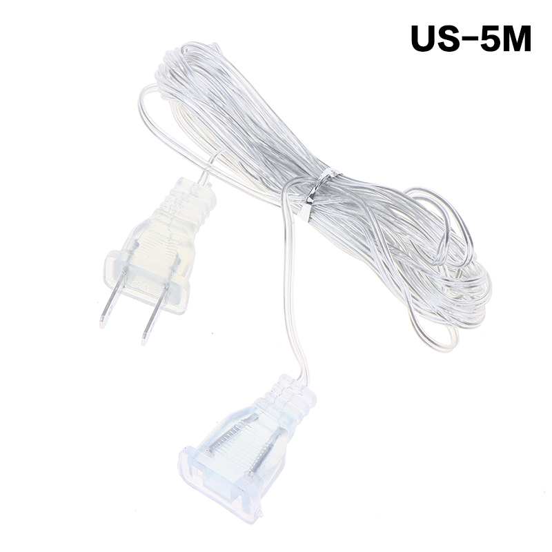 3M/5M EU US Plug Extender Wire Light String Extension Cable Standard Power Extension Cord For Christmas LED String Light: RGB