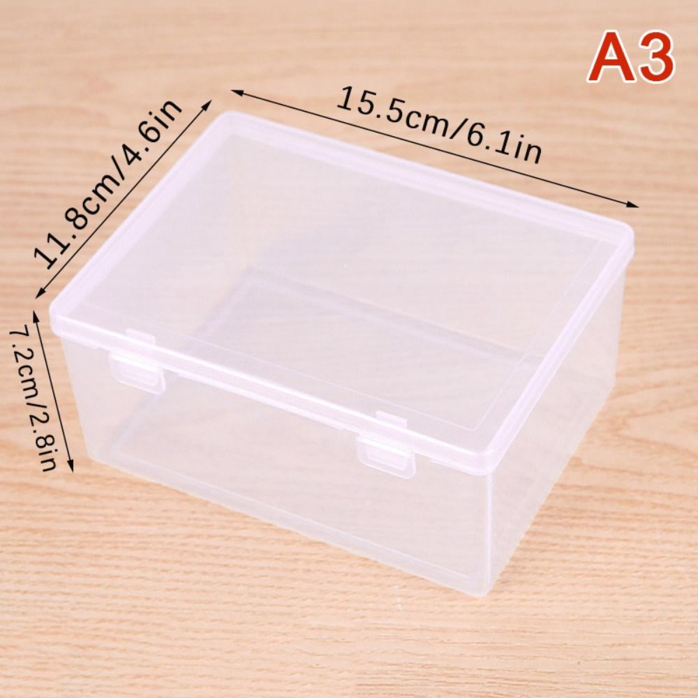 Multi-purpose Storage Box Rectangular Shape Plastic Storage Case with Lid Clear Small Thing Container Storing Jewelry Headband
