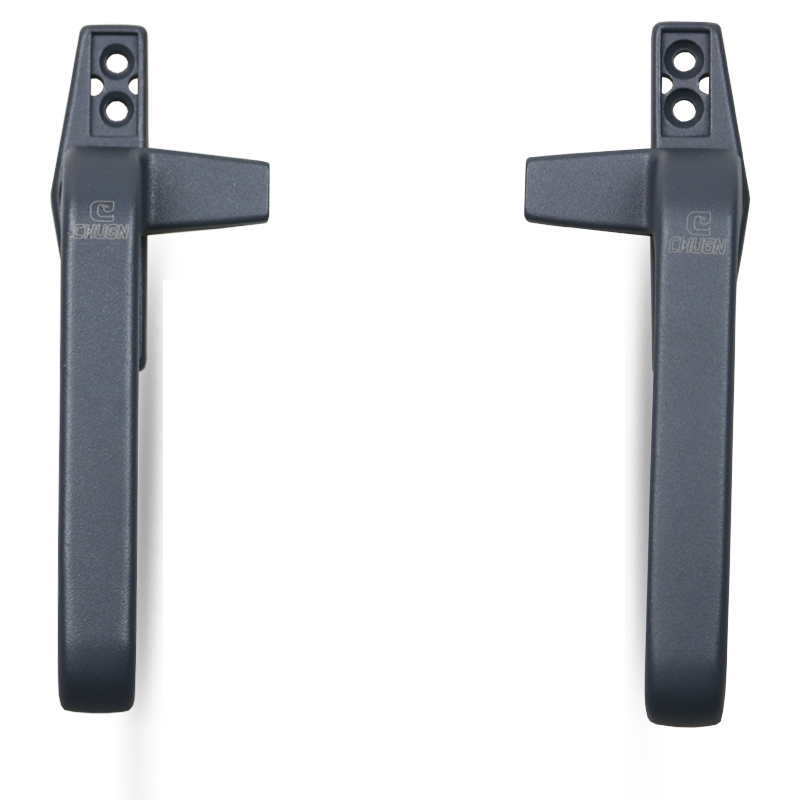 Poignée de porte/fenêtre épaisse en alliage de Zinc, 50 types, ouverture à plat droite/gauche, verrou de loquet à Point unique: right / C-grey