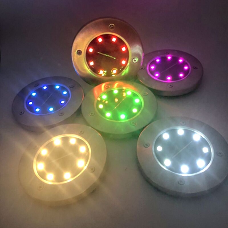 12/1Pack Solar Led Tuinverlichting Outdoor Onder Grond Lamp IP65 Terraza Terrasse Landschap Verlichting Voor Gazon Patio pathway Yard