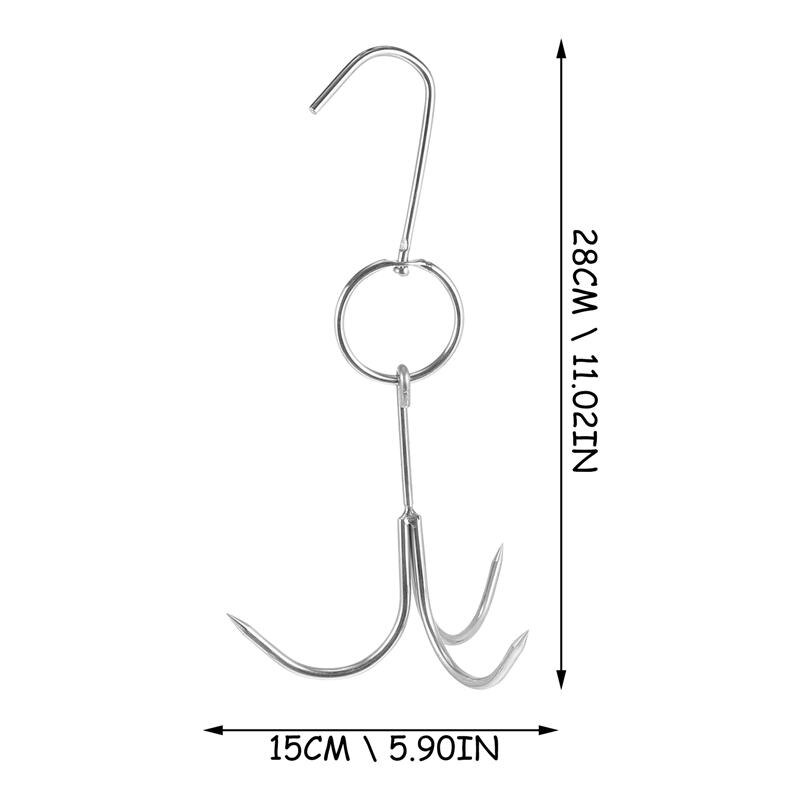 1 Pc Meat Hooks Stainless Steel BBQ Grill Hanger Pork Hook Kitchen Gadget: 28CM