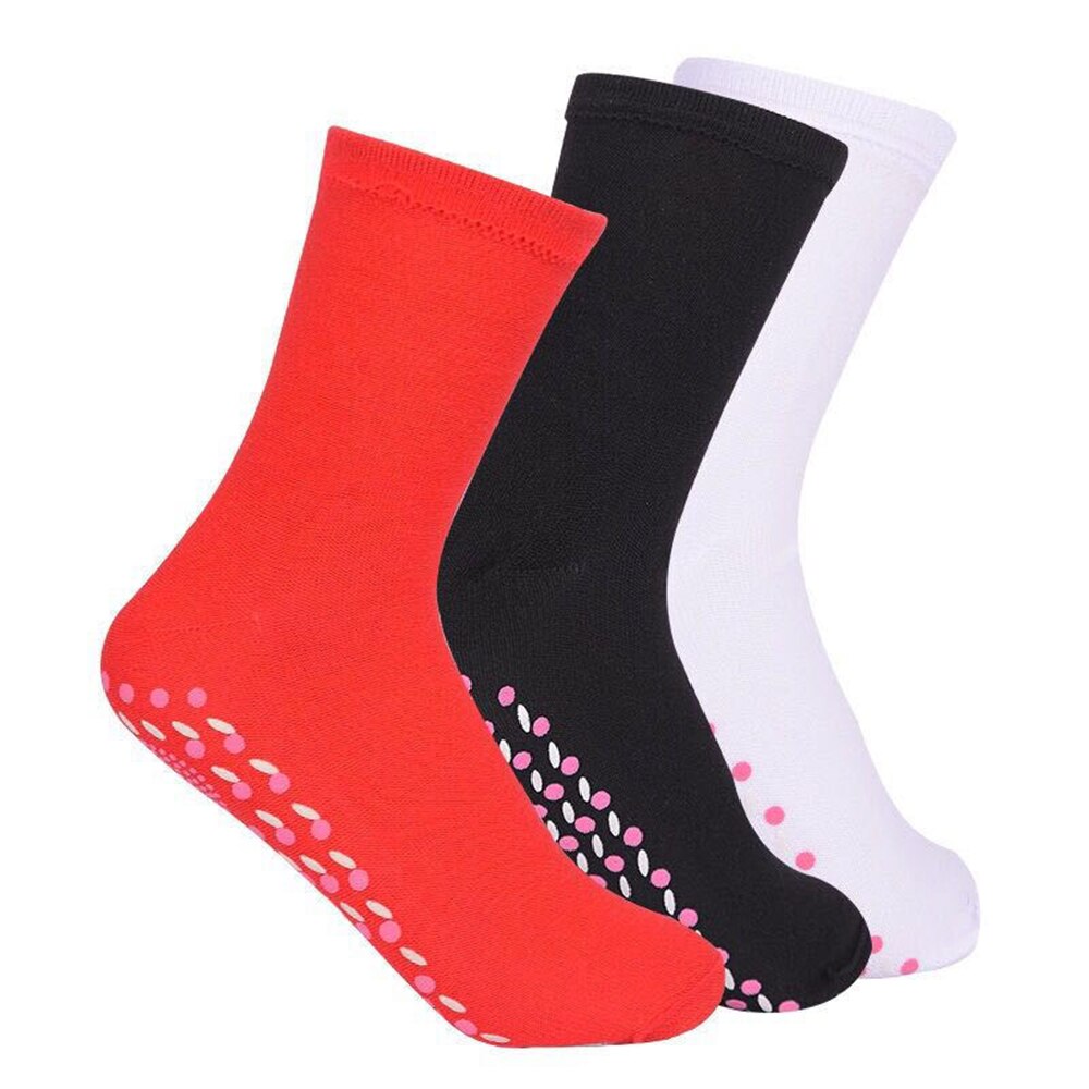 Selvvarmende opvarmede sokker til kvinder mænd hjælper varme fødder vinter behagelige sunde varmestrømper magnetiske terapisokker